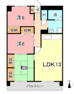 厚生町クラウンズマンションの間取り