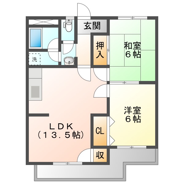 ロイヤルグレースコーポ阿部の間取り