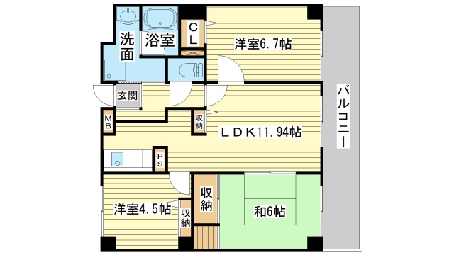 ツインピア　Ｂの間取り