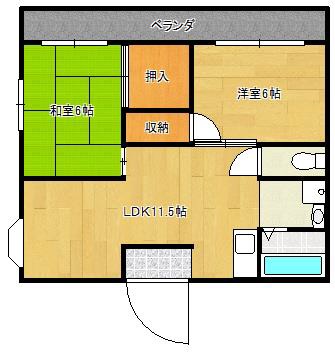 明石市魚住町中尾のマンションの間取り