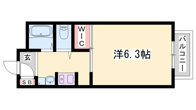 flat本町　A棟の間取り