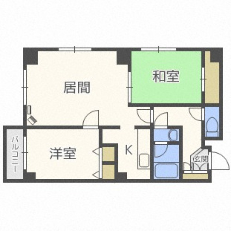 札幌市北区北二十三条西のマンションの間取り