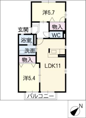 ドミール長縄の間取り