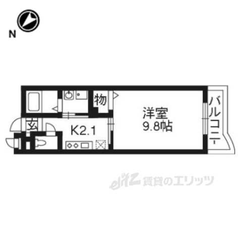 宇治市大久保町のマンションの間取り