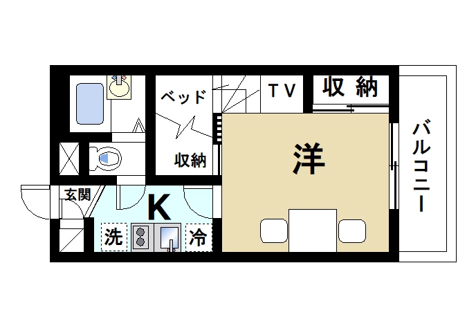 大和郡山市長安寺町のマンションの間取り