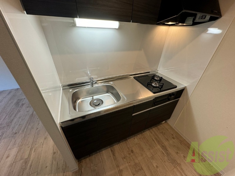 キッチン　２口システムキッチンなので、すぐお料理に使えます！