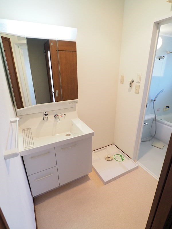 洗面設備　独立洗面台。シャンプードレッサー付きです(*＾-＾*)