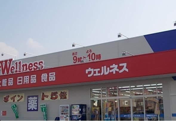 ドラックストア　ウェルネス角盤店（ドラッグストア）まで400m