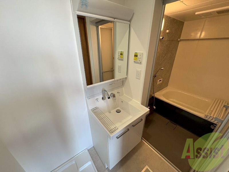 洗面設備　こちらは洗面台になります。シャンプードレッサー仕様です。