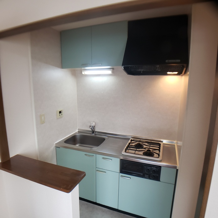 キッチン　ブルーコート