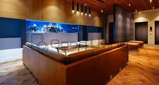 ロビー　熱帯魚がお出迎え