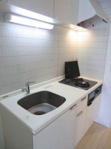 キッチン　2口ガスコンロシステムキッチン・グリル付き