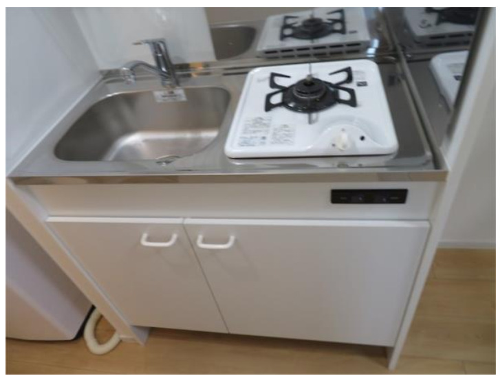 キッチン　築浅☆初期安☆敷金礼金ゼロ☆家具家電付き☆