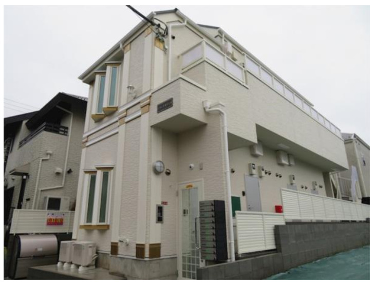 建物外観　築浅☆初期安☆敷金礼金ゼロ☆家具家電付き☆