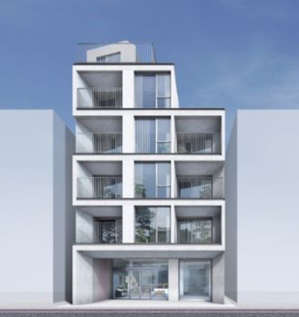 建物外観　1階はマイバスケットOPEN予定