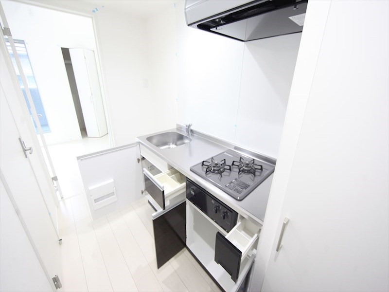 キッチン　システムキッチン（ガス2口コンロ付）イメージ写真