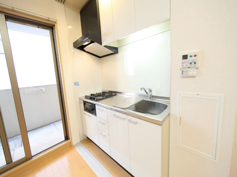 キッチン　システムキッチン　2口ガスコンロ　グリル付き