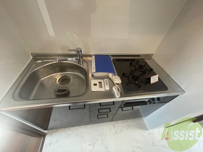 キッチン　キッチンはガスなので火加減の調整がしやすそうです。