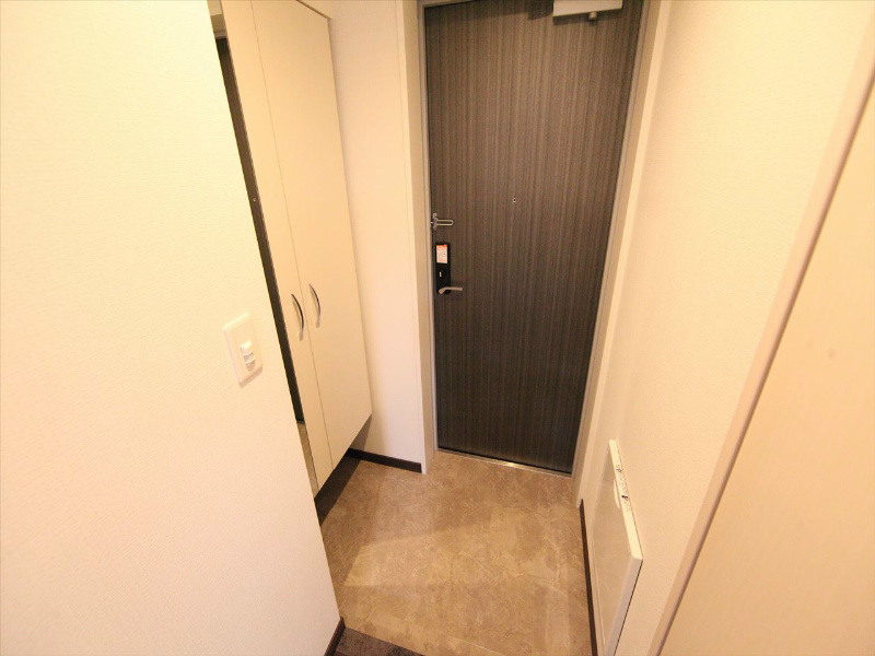 玄関　玄関　シューズボックス付（姿鏡付き）