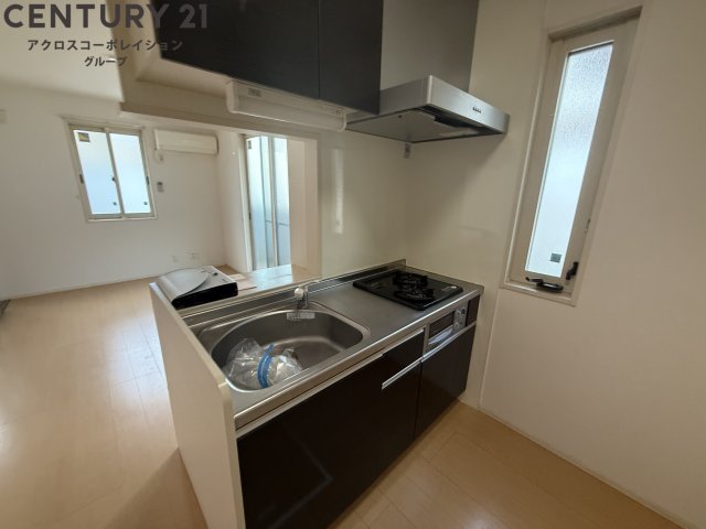 キッチン　2口ガスコンロ付きのカウンターキッチン☆