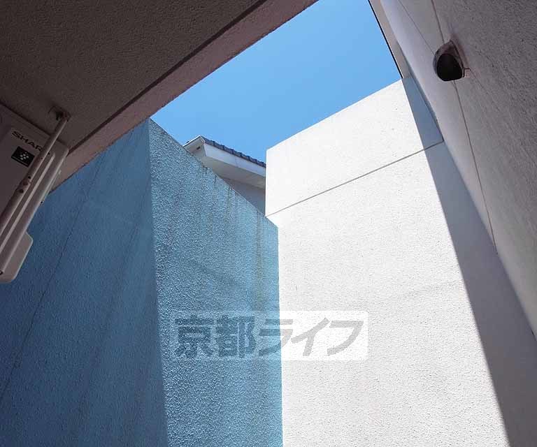 眺望　空を見上げる。テラスセットを置きたくなる。