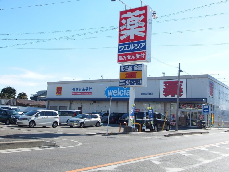 ドラックストア　ウエルシア岡崎大樹寺店（ドラッグストア）まで448m
