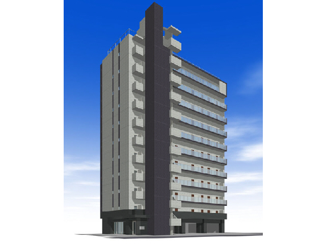 建物外観　完成模型図