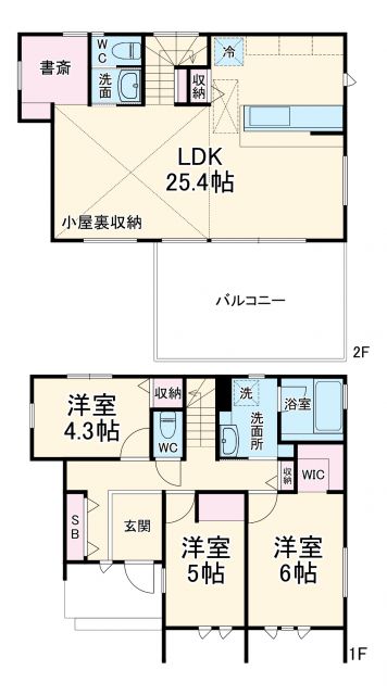 本鵠沼戸建の間取り写真