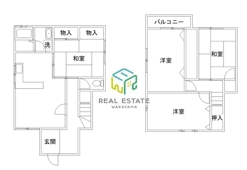 ＪＲ和歌山線 布施屋駅 徒歩9分 2階建 築33年の間取り写真