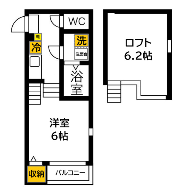 ＪＲ仙山線 東照宮駅 徒歩5分 2階建 築3年の間取り写真