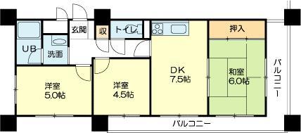 ロイヤルコーポ姫路の間取り写真