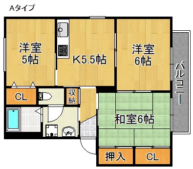 ＪＲ阪和線 東貝塚駅 徒歩12分 2階建 築26年の間取り写真
