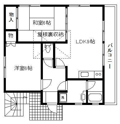西武新宿線 新井薬師前駅 徒歩5分 2階建 築40年の間取り写真