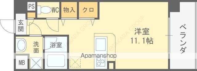 ＪＲおおさか東線 放出駅 徒歩3分 6階建 築17年の間取り写真