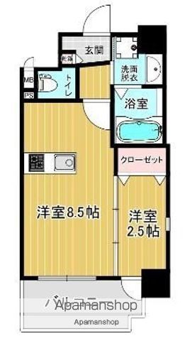 地下鉄箱崎線 千代県庁口駅 徒歩5分 11階建 築6年の間取り写真