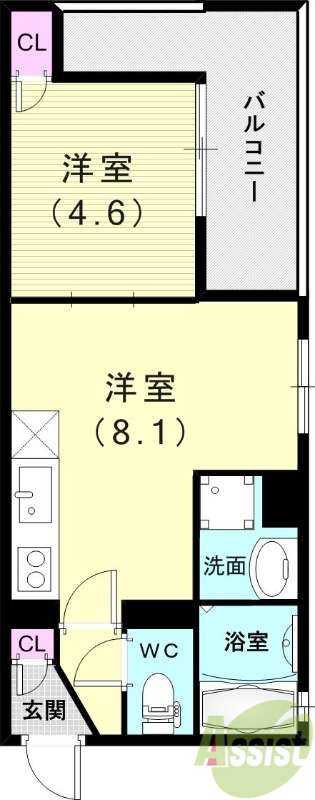 クリエオーレ光明町Iの間取り写真