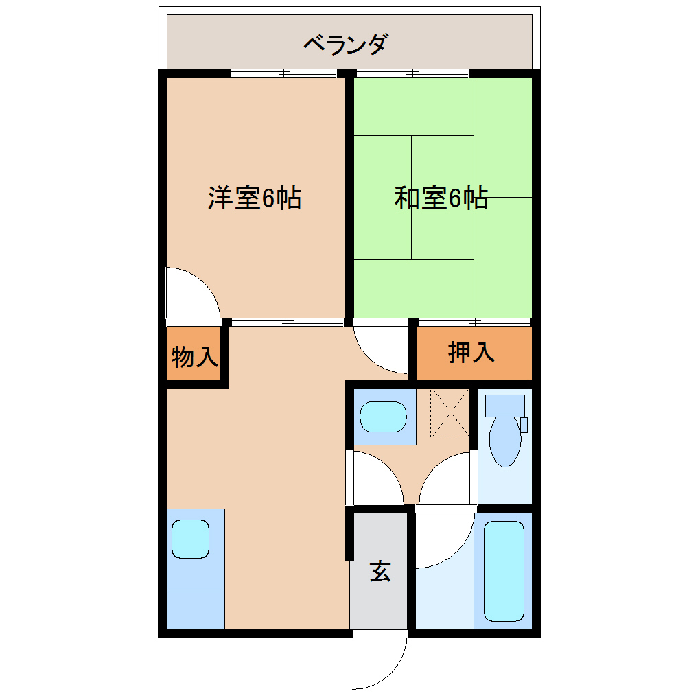 第二鶴コーポの間取り