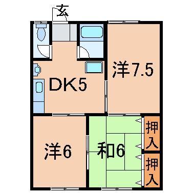 カホンハイツの間取り