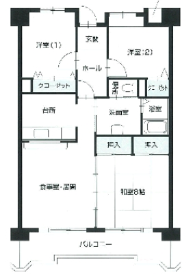 名古屋市緑区鳴海町のマンションの間取り