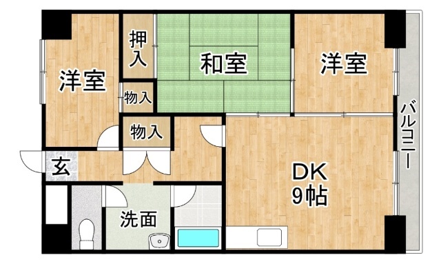 シャルム帯広の間取り