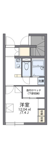 広島市安佐南区上安のアパートの間取り