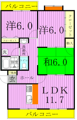 ハウス青山の間取り