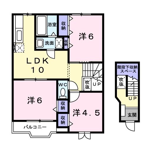 フォンテーヌ　IIの間取り