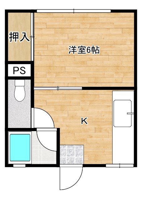 コーポ奥名Ｂ棟の間取り