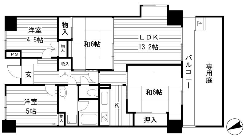 ロワイヤル北八代の間取り