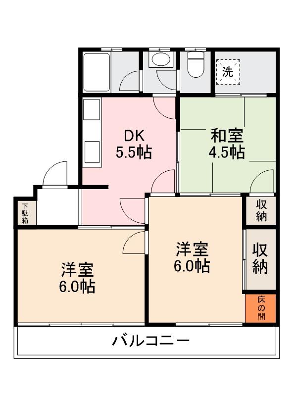 高松市木太町のマンションの間取り