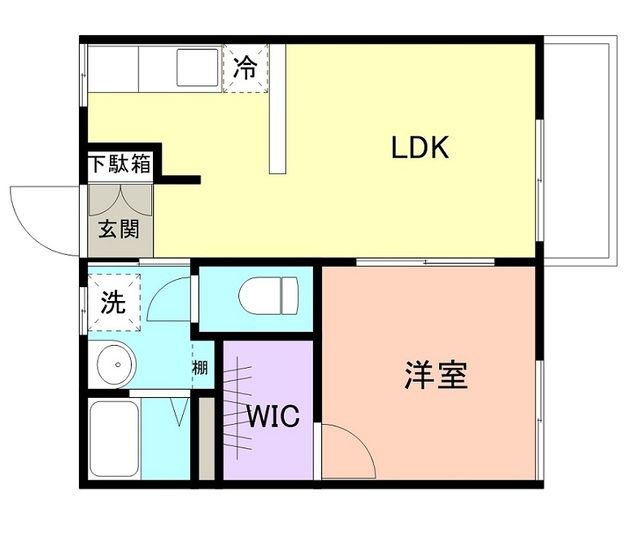 和歌山市西小二里のアパートの間取り