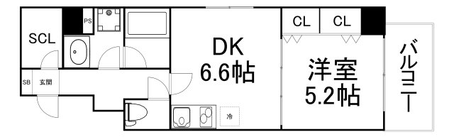 大阪市中央区内本町のマンションの間取り