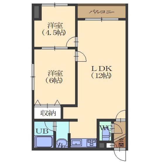 リアライズ函館柏木町の間取り