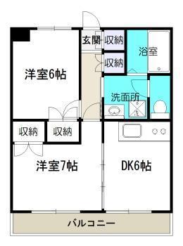 クレセールハイム２号館の間取り